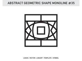 Linear Geometric Monoline Design Logos Free vector