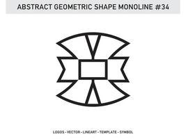 Linear Geometric Monoline Design Logos Vector Free