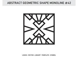 Geometric Line Outline Monoline Linear for Design Tile Free vector