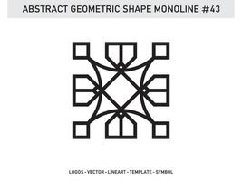 Modern Abstract Geometric Monoline Shape Vector Free