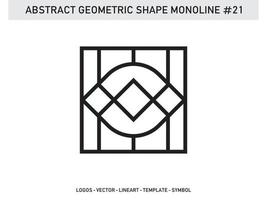 vector de diseño monoline geométrico moderno abstracto gratis