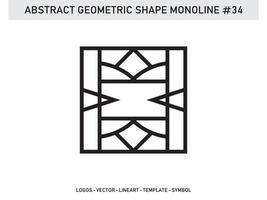 Abstract Monoline Lineart Geometric vector