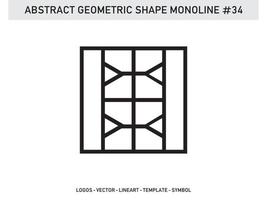 Abstract Monoline Lineart Geometric vector