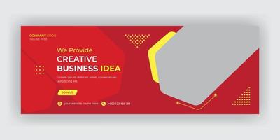 Creative business social media cover banner template vector