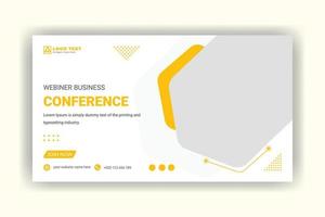 plantilla de banner web de redes sociales de conferencia de negocios de seminario web vector