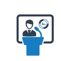 Business report, presentation, statistics icon vector