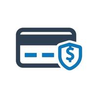 Credit Card Protection, Secure banking Icon vector