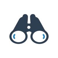 icono binocular, vector de previsión empresarial