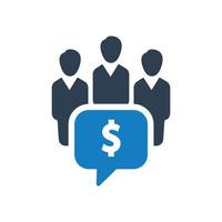 Business consultation icon. vector graphics