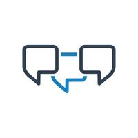 Communication Icon, Business discussion, conversation, talking vector