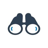 icono binocular, vector de previsión empresarial