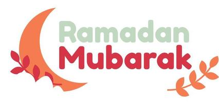 Ramadan Mubarak Typography Vector Decoration