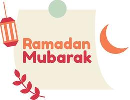 Ramadan Mubarak Typography Vector Decoration