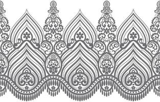 Seamless lace pattern, flower vintage vector background.