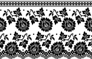 Seamless lace pattern, flower vintage vector background.