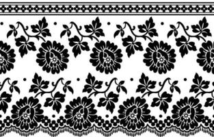 Seamless lace pattern, flower vintage vector background.