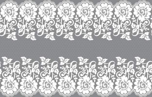 Seamless lace pattern, flower vintage vector background.