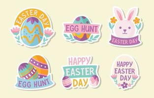 Holy Week Easter Egg Sticker Pack vector