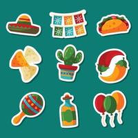 Cinco De Mayo Sticker Pack vector