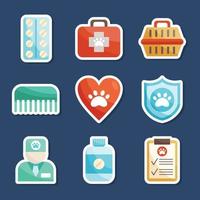 Veterinary Day Awareness Sticker Pack vector
