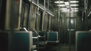 8k Inside of the old non-modernized subway car in USA photo