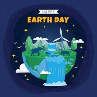 Happy Earth Day Celebration Concept vector