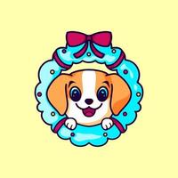 Cute dog character for your business or merchandise vector