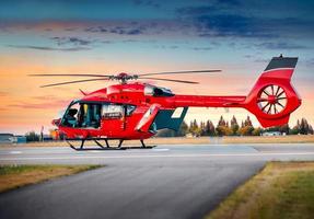 Air transportation. Helicopter. Air ambulance. Great photo on the theme of air medical service, air transportation,  air ambulance,  fast city transportation or helicopter tours.