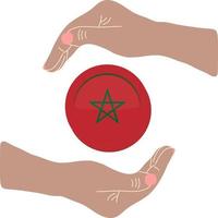 Morocco flag vector icon. Morocco flag vector illustration. Moroccan Dirham