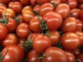 foto macro tomates cherry rojos. stock photo vegetales tomate rojo antecedentes