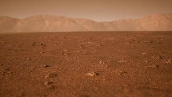 Fantastic martian landscape in rusty orange shades photo