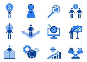 Set of modern vector graphics of a collection of business icons.