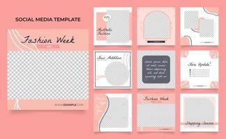 Fully editable social media template banner blog fashion sale vector