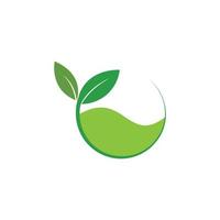 Green leaf logo vector