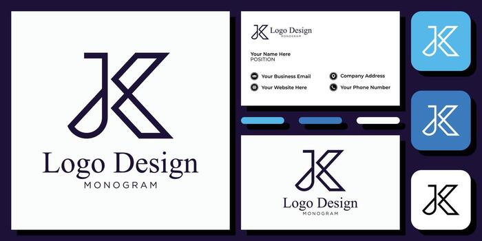 elegant modern sans serif font letter initial alphabet serif font with business card template vector