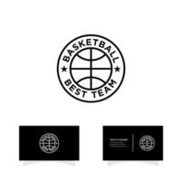 insignia de la liga de baloncesto logo deportivo vector
