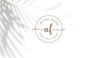 AF F A initial signature logo template vector