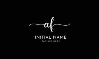 AF F A initial signature logo template vector