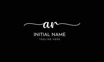 AR R A initial signature logo template vector