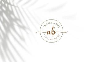 AB B A initial signature logo template vector