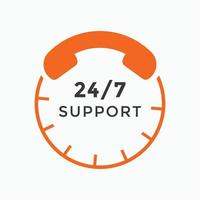 customer support icon. 24 hours call center icon vector