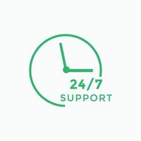 customer support icon. 24 hours call center icon vector