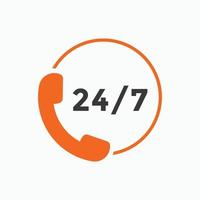 24 hours customer service icon. 24 7 support icon sign button. customer service icon vector