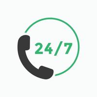 customer support icon. 24 hours call center icon vector