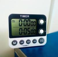 Closeup stop watch in laboratory. Timer. Laboratory test time counting concept.Stopwatch.