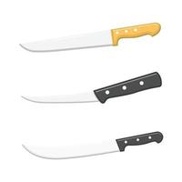 Knife Set Flat Illustration. Clean Icon Design Element on Isolated White Background vector