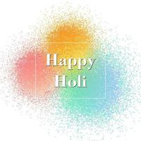 feliz holi texto en inglés sobre la ilustración vectorial pichkari. vector de banner festivo feliz holi diseñado sobre fondo blanco.