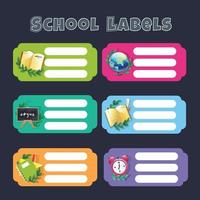 Cute School Label Collection vector