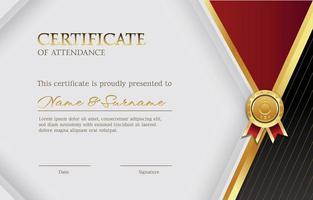 Luxury Workshop Certificate Template vector