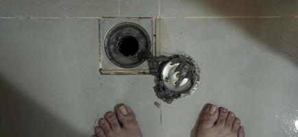 clogged shower drain